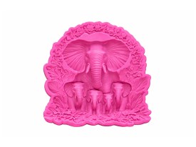 Molde silicona  4 elefantes